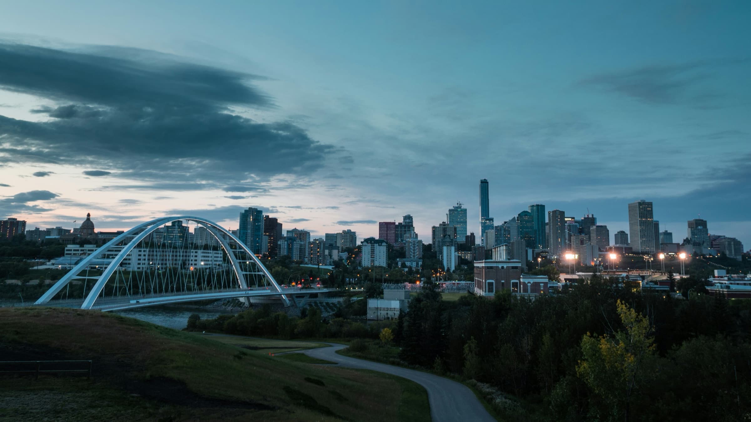 A city skyline